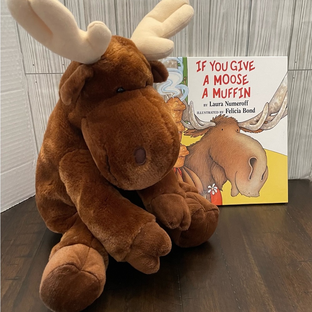 If You Give a Moose a Muffin Plush &Book Lot